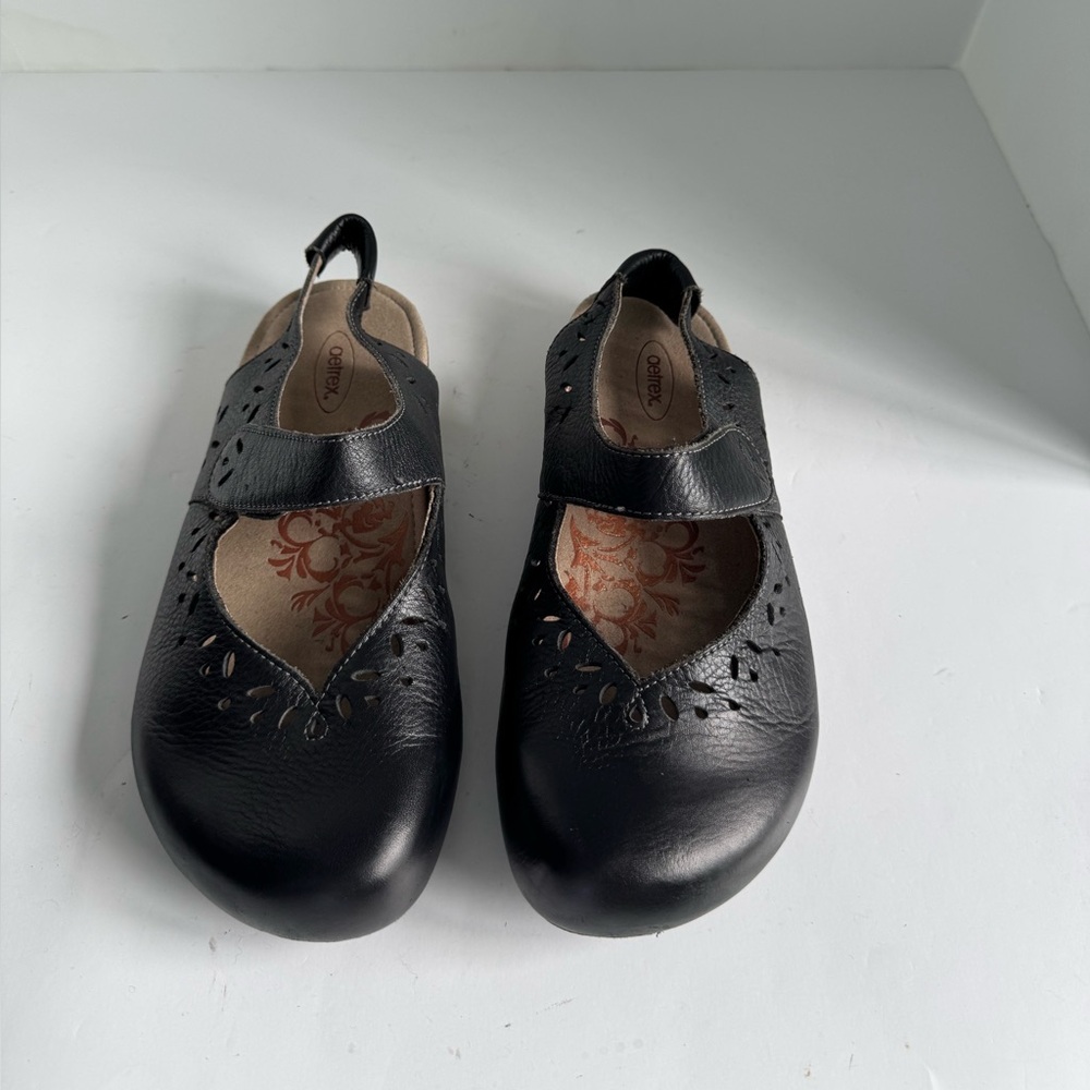 Aetrex Black Leather Cheryl Mary janes Size 9 - Picture 3 of 15
